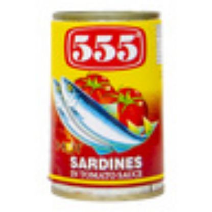 Picture of 555 Sardines In Tomato Sauce Hot 155g