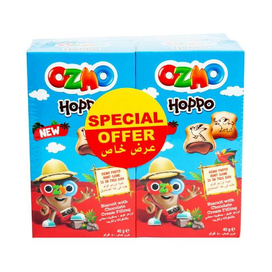 Picture of Ozmo Hoppo Biscuit With Chocolate Cream Filling Value Pack 4 x 40 g