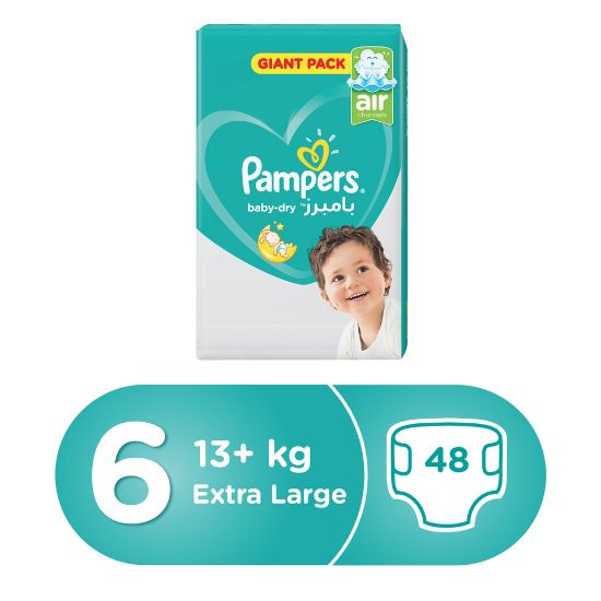 Picture of Pampers Active Baby Dry Diapers Size 6 Extra Large 13+ kg 48 pcs