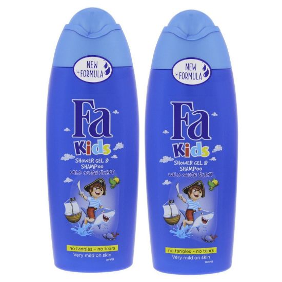 Picture of Fa Kids Shower Gel & Shampoo For Boys Wild Ocean Scent 2 x 250ml