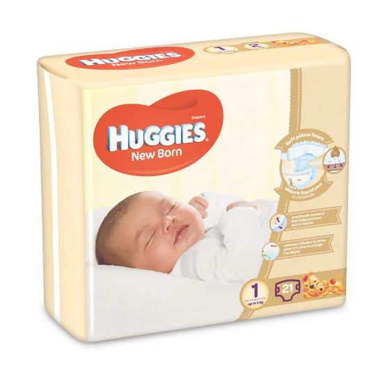 Picture of Huggies New Born Size 1 Carry Up to 5kg 21pcs