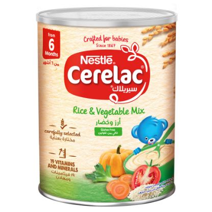 Picture of Nestle Cerelac Rice & Vegetable Mix From 6 Months 350g