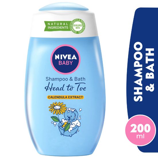 Picture of Nivea Baby Shampoo And Bath Head To Toe Calendula Extract 200ml