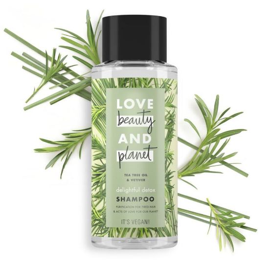 Picture of Love Beauty and Planet Shampoo Delightful Detox Tea Tree Oil & Vetiver 400ml