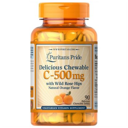 Picture of Puritan's Pride C-500mg Chewable With Rose Hips 90pcs