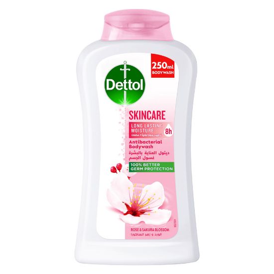 Picture of Dettol Skincare Showergel & Bodywash Rose & Sakura Blossom Fragrance 250ml