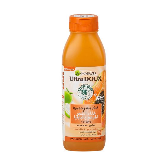 Picture of Garnier Ultra Doux Repairing Hair Food Shampoo Papaya & Coconut 350ml