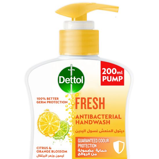 Picture of Dettol Fresh Handwash Liquid Soap Citrus & Orange Blossom Fragrance 200ml