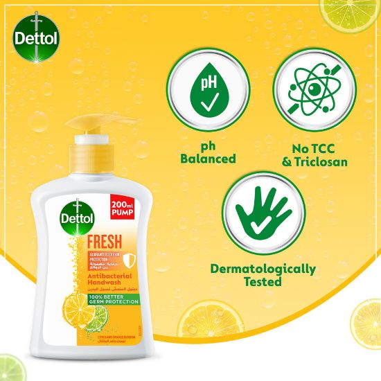 Picture of Dettol Fresh Handwash Liquid Soap Citrus & Orange Blossom Fragrance 200ml