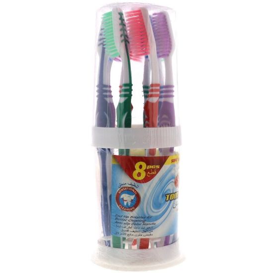 Picture of Home Mate Soft Bristle Toothbrush Assorted Color 8pcs