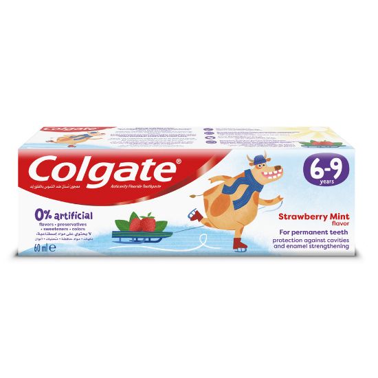 Picture of Colgate Kids Toothpaste Natural Strawberry Mint 6-9 Years Fluoride Free 60ml