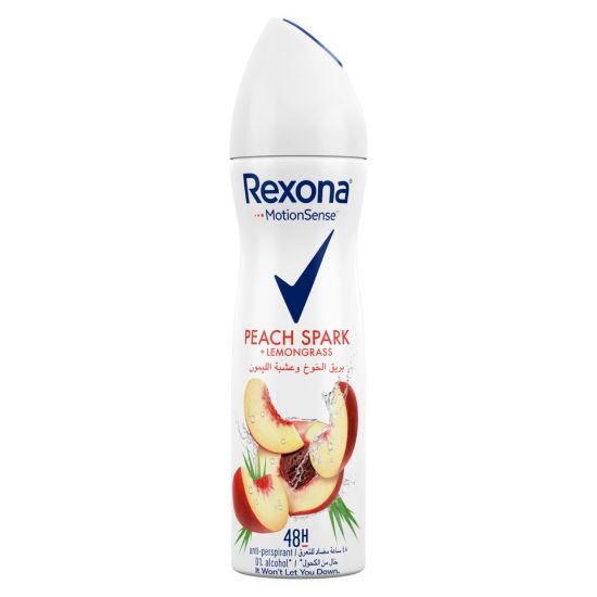 Picture of Rexona Motion Sense Peach Spark + Lemongrass Anti-Perspirant Spray 150ml