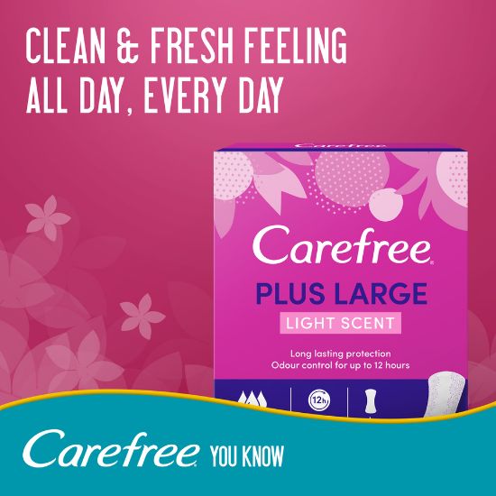 Picture of Carefree Panty Liners Plus Large Light Scent 48pcs