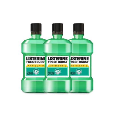 Picture of Listerine Antiseptic Mouthwash Fresh Burst 3 x 500 ml