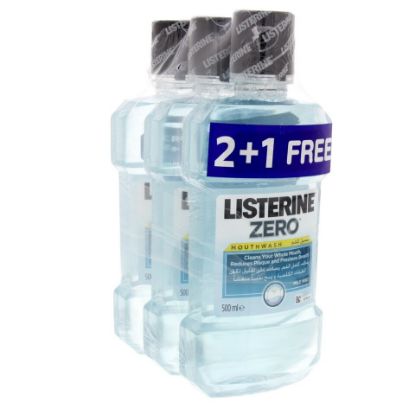 Picture of Listerine Mouthwash Zero Mild Mint 500ml X 3pcs