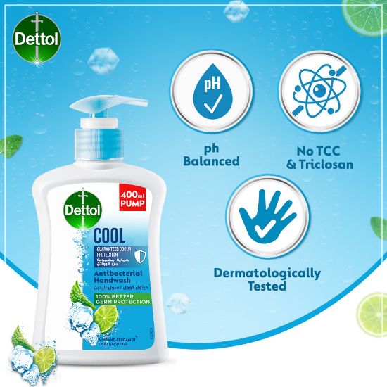 Picture of Dettol Cool Handwash Liquid Soap Mint & Bergamot Fragrance 400ml