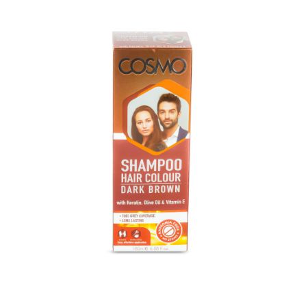 Picture of Cosmo Hair Color Shampoo Dark Brown 180ml