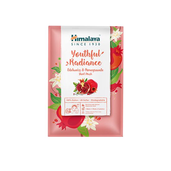 Picture of Himalaya Youthful Radiance Edelweiss & Pomegranate Sheet Mask 30ml