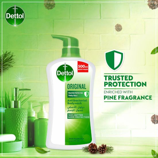 Picture of Dettol Original Showergel & Bodywash Pine Fragrance 500ml