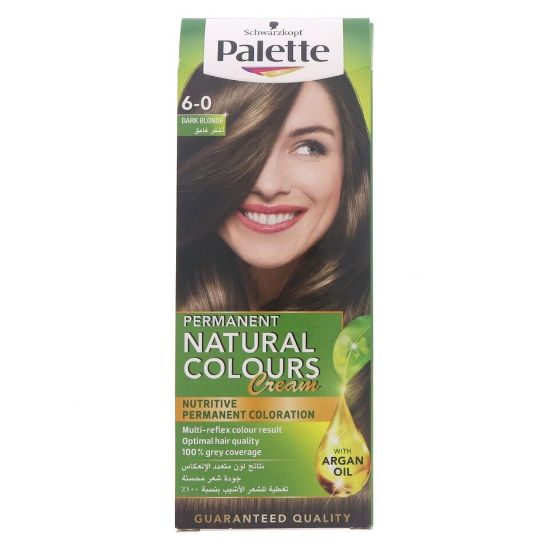 Picture of Palette Permanent Natural Colours Cream With Argan Oil 6-0 Dark Blonde 1pkt