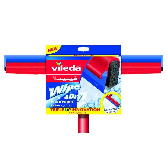 Picture of Vileda Wipe & Dry Floor Wiper with Stick 1pc