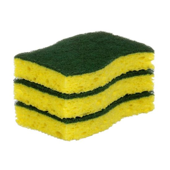 Picture of Scotch Brite Heavy Duty Scrub Sponges Size 114mm x 68mm x 15mm 3pcs