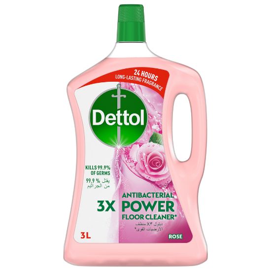 Picture of Dettol Rose Antibacterial Power Floor Cleaner 3Litre