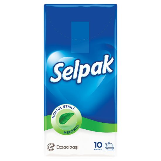 Picture of Selpak Facial Pocket Tissue Hanky Mentholated 4ply 10 x 10 Sheets