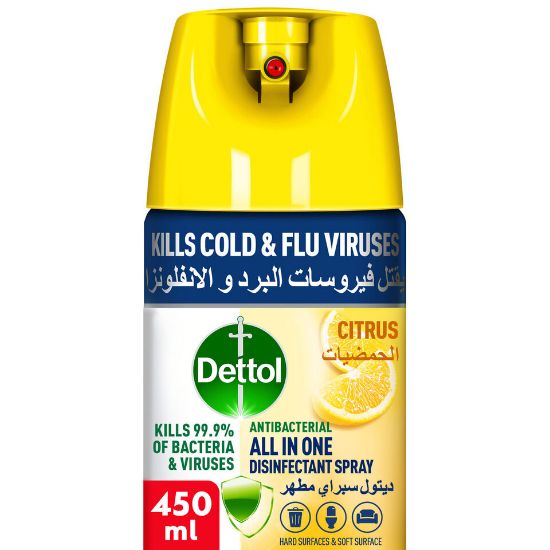 Picture of Dettol Citrus Antibacterial All in One Disinfectant Spray 450ml