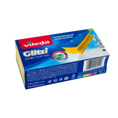 Picture of Vileda Glitzi Jumbo Bathroom Cleaner Sponge High Foam Scourer 1pc