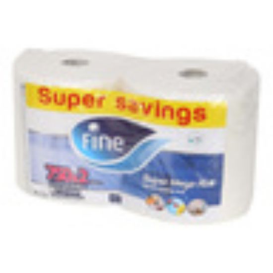 Picture of Fine Sterilized Kitchen Towel Mega Roll 750 Sheets x 2 Ply 2 Rolls