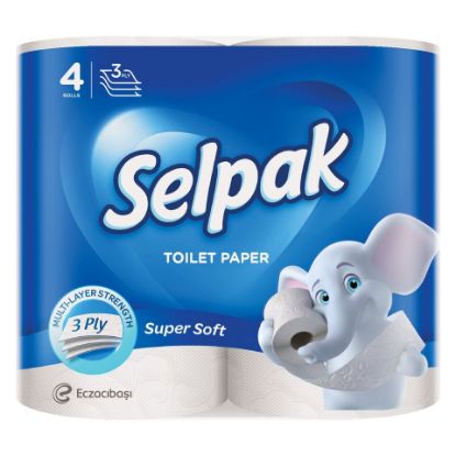 Picture of Selpak Super Soft Toilet Paper 3ply 4 x 140 Sheets