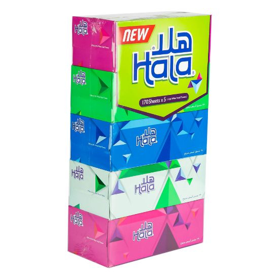 Picture of Hala Facial Tissue 2ply 5 x 170 Sheets