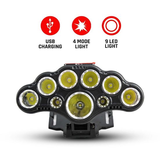 Picture of AMT LED Head Lamp With USB Charger / Waterproof Multifunction SH T09