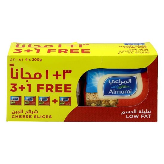 Picture of Almarai Cheese Slices Low Fat 200g 3+1