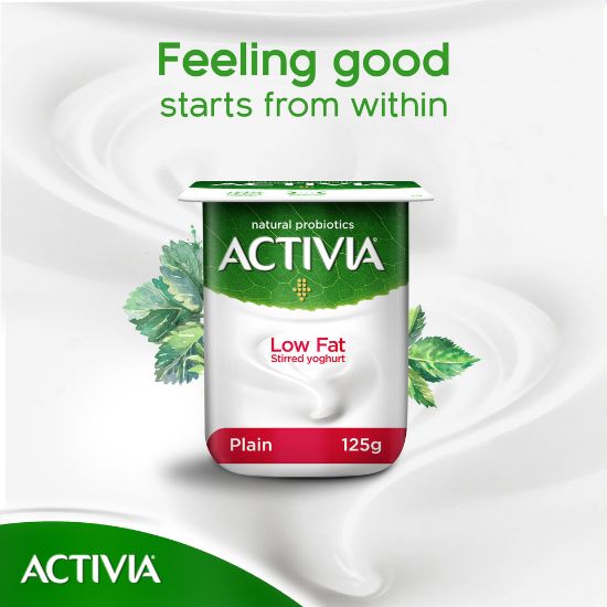 Picture of Activia Stirred Yoghurt Low Fat Plain 125g(N)