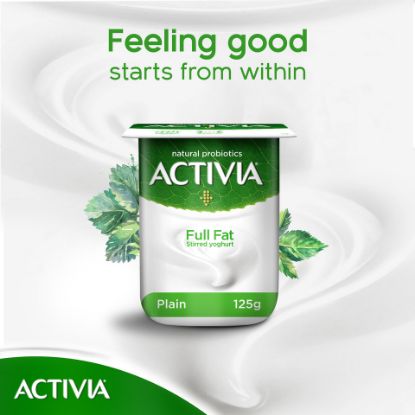 Picture of Activia Stirred Yoghurt Full Fat Plain 125g(N)