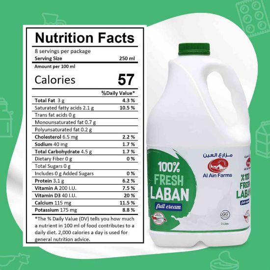 Picture of Al Ain Fresh Laban Full Cream 2Litre(N)