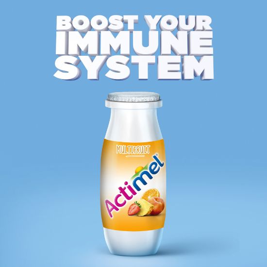 Picture of Actimel Multi-Fruit Flavored Low Fat Dairy Drink 4 x 93ml(N)