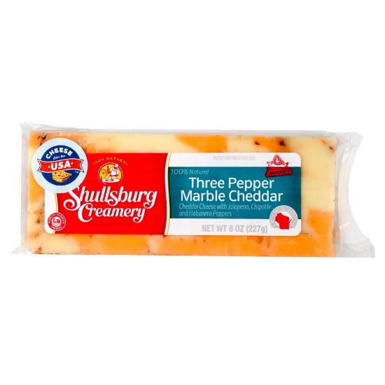 Picture of Shullsburg Creamery 3 Pepper Marble Cheddar 227g