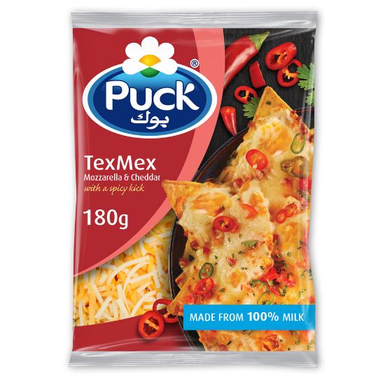 Picture of Puck Tex Mex Mozzarella & Cheddar With A Spicy Kick 180g