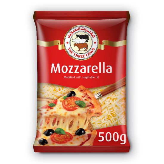 Picture of The Three Cows Mozzarella Shredded Cheese 500g