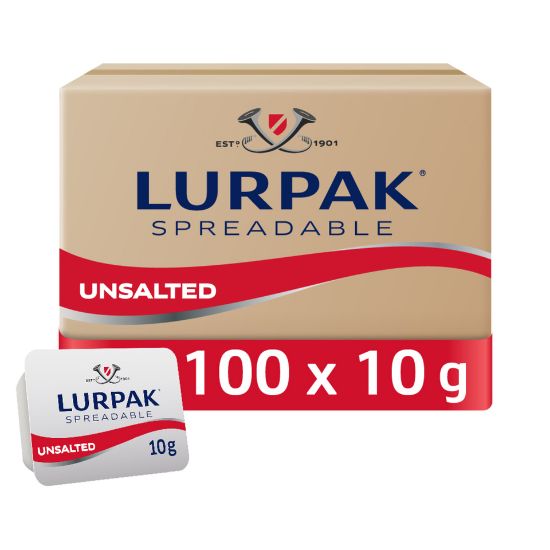 Picture of Lurpak Spreadable Butter Portions Unsalted 100 x 10g