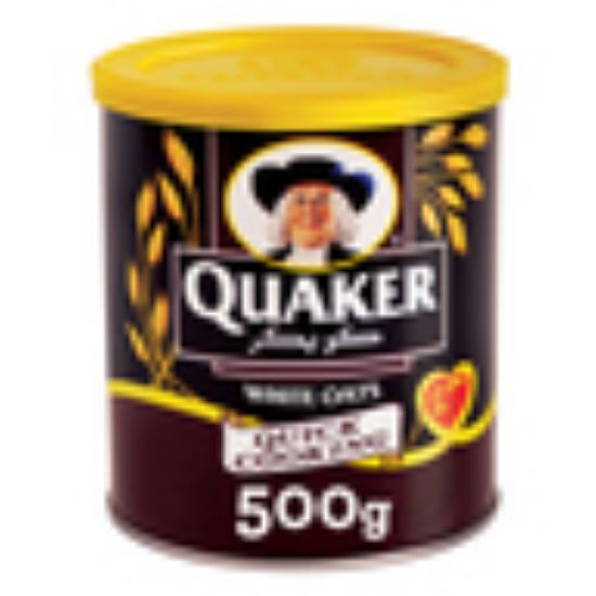 Picture of Quaker Quick Cooking White Oats Tin 500 g(N)