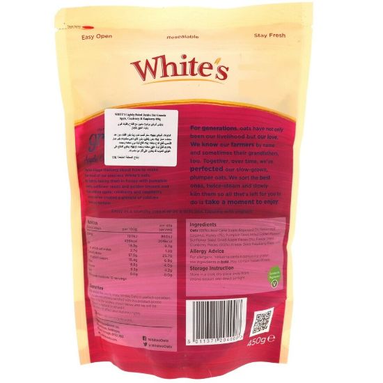 Picture of White's Lightly Baked Jumbo Oat Granola 450g(N)