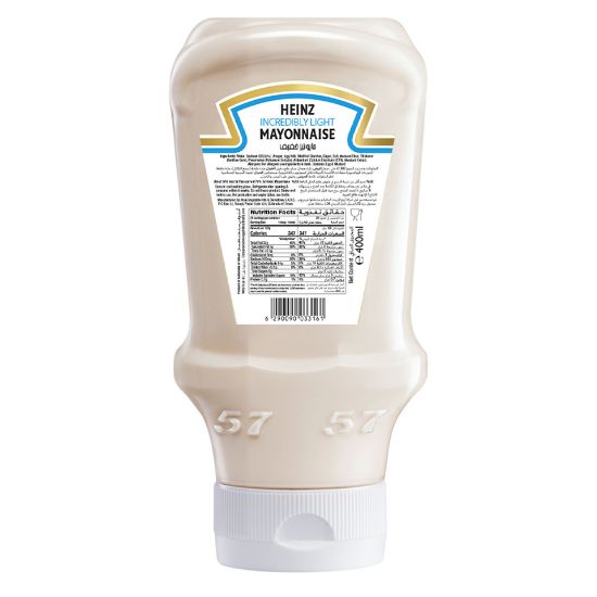 Picture of Heinz Incredibly Light Mayonnaise Top Down Squeezy Bottle 400ml