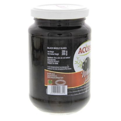 Picture of Acorsa Whole Black Olives 200g