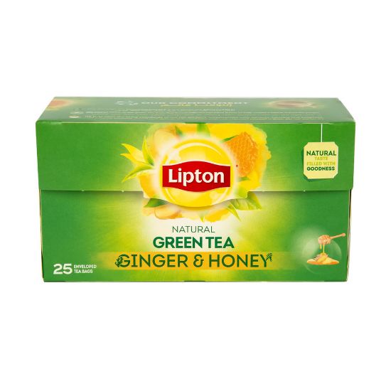 Picture of Lipton Green Tea Ginger & Honey 25 Teabags(N)