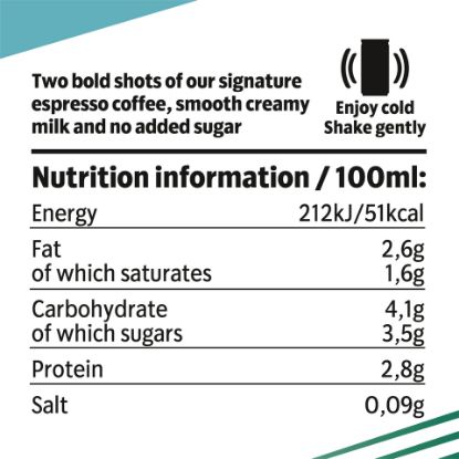 Picture of Starbucks Doubleshot No Added Sugar Coffee Drink 200ml