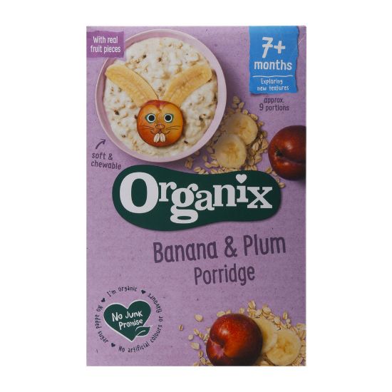 Picture of Organix Baby Food Organic Banana & Plum Porridge For 7+ Months 200g